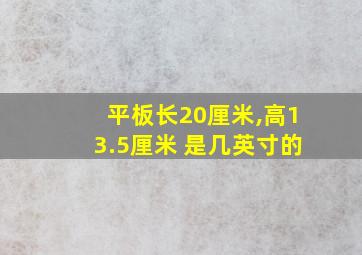 平板长20厘米,高13.5厘米 是几英寸的